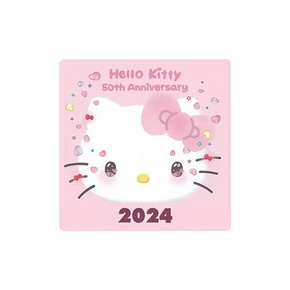 Custom Charm Cute Cartoon Kitty Cat Anniversary  Crystal Glass Soft Magnetic Refrigerator Magnet