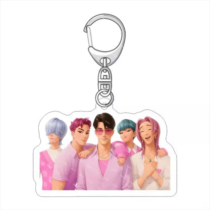 Demon Hunter Anime Cartoon  Acrylic Waterproof Keychain-Wholesale Custom Business Gift