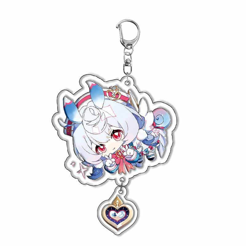 Custom Keychain UV Printed Genshin Cosplay Fan Gift Transparent Holographic Acrylic Keychain