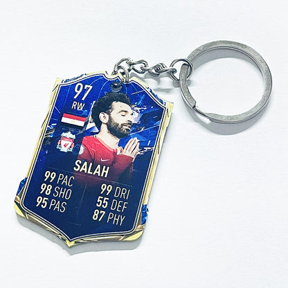 Football Player Scorecard Acrylic Keychain | UV Printed Sports Fan Collectible