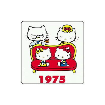 Custom Charm Cute Cartoon Kitty Cat Anniversary  Crystal Glass Soft Magnetic Refrigerator Magnet