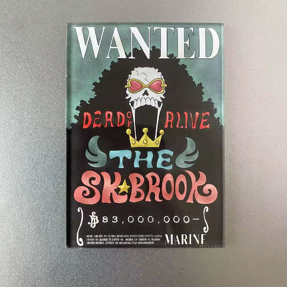 Custom Anime Acrylic Fridge Magnets One Piece Bounty Cartoon Charms Cute Decorative Magnets for Gifts  Souvenirs