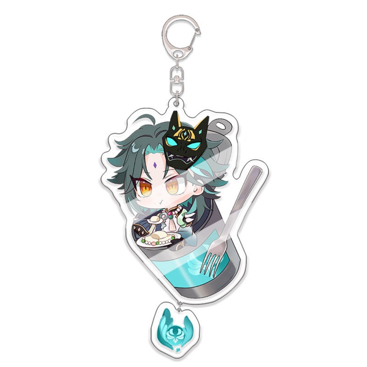 Custom Keychain UV Printed Genshin Cosplay Fan Gift Transparent Holographic Acrylic Keychain