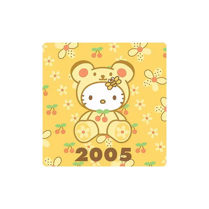 Custom Charm Cute Cartoon Kitty Cat Anniversary  Crystal Glass Soft Magnetic Refrigerator Magnet