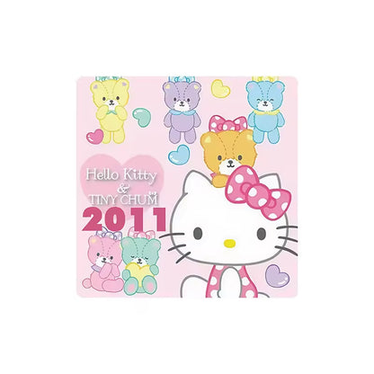 Custom Charm Cute Cartoon Kitty Cat Anniversary  Crystal Glass Soft Magnetic Refrigerator Magnet