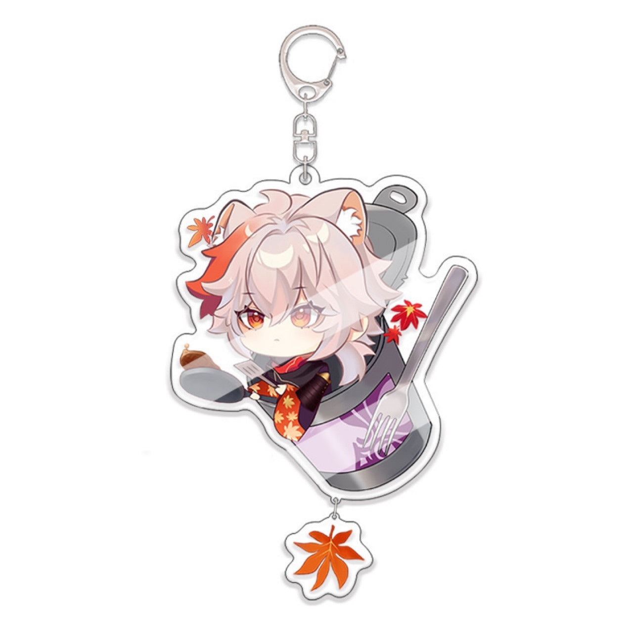 Custom Keychain UV Printed Genshin Cosplay Fan Gift Transparent Holographic Acrylic Keychain