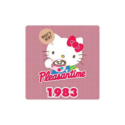 Custom Charm Cute Cartoon Kitty Cat Anniversary  Crystal Glass Soft Magnetic Refrigerator Magnet