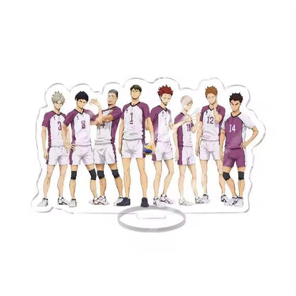 Custom Standee Haikyuu Volleyball Anime Team Acrylic Desktop Stand Figure Hinata Shoyo Kageyama Tobio Gift Decoration