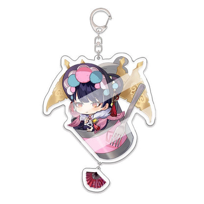 Custom Keychain UV Printed Genshin Cosplay Fan Gift Transparent Holographic Acrylic Keychain