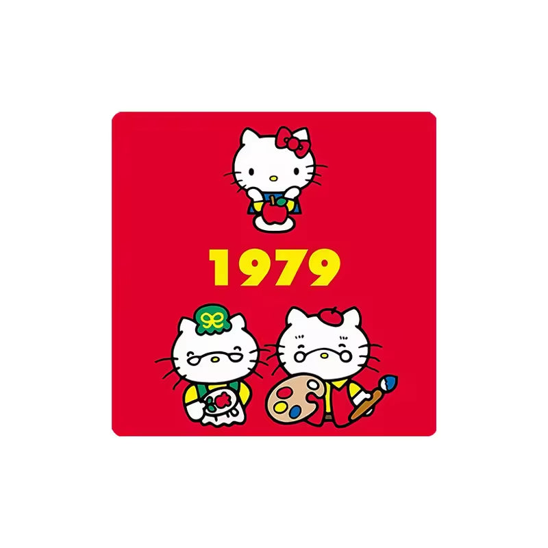 Custom Charm Cute Cartoon Kitty Cat Anniversary  Crystal Glass Soft Magnetic Refrigerator Magnet