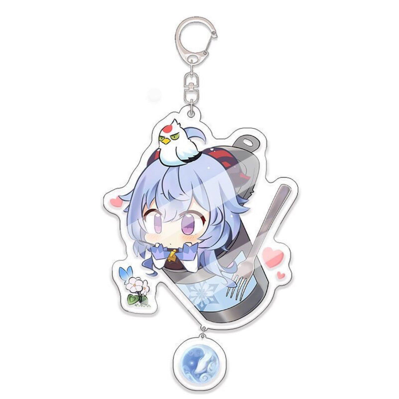 Custom Keychain UV Printed Genshin Cosplay Fan Gift Transparent Holographic Acrylic Keychain