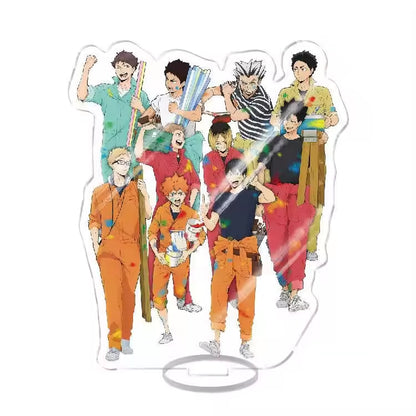 Custom Standee Haikyuu Volleyball Anime Team Acrylic Desktop Stand Figure Hinata Shoyo Kageyama Tobio Gift Decoration