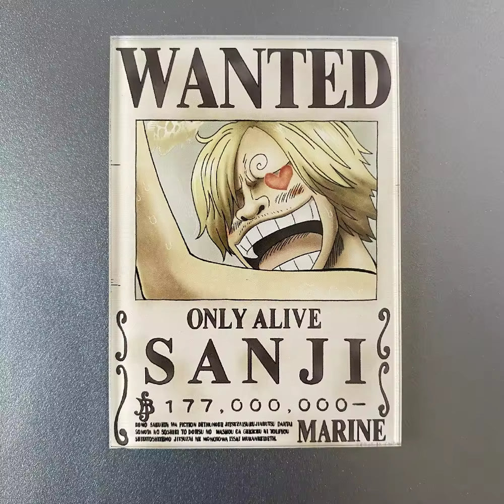 Custom Anime Acrylic Fridge Magnets One Piece Bounty Cartoon Charms Cute Decorative Magnets for Gifts  Souvenirs