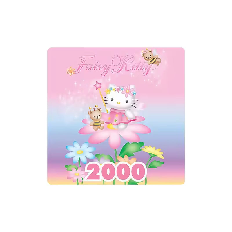 Custom Charm Cute Cartoon Kitty Cat Anniversary  Crystal Glass Soft Magnetic Refrigerator Magnet
