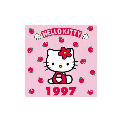 Custom Charm Cute Cartoon Kitty Cat Anniversary  Crystal Glass Soft Magnetic Refrigerator Magnet