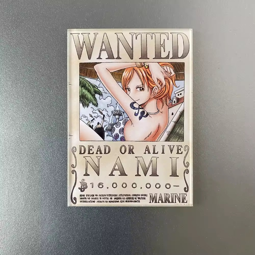 Custom Anime Acrylic Fridge Magnets One Piece Bounty Cartoon Charms Cute Decorative Magnets for Gifts  Souvenirs