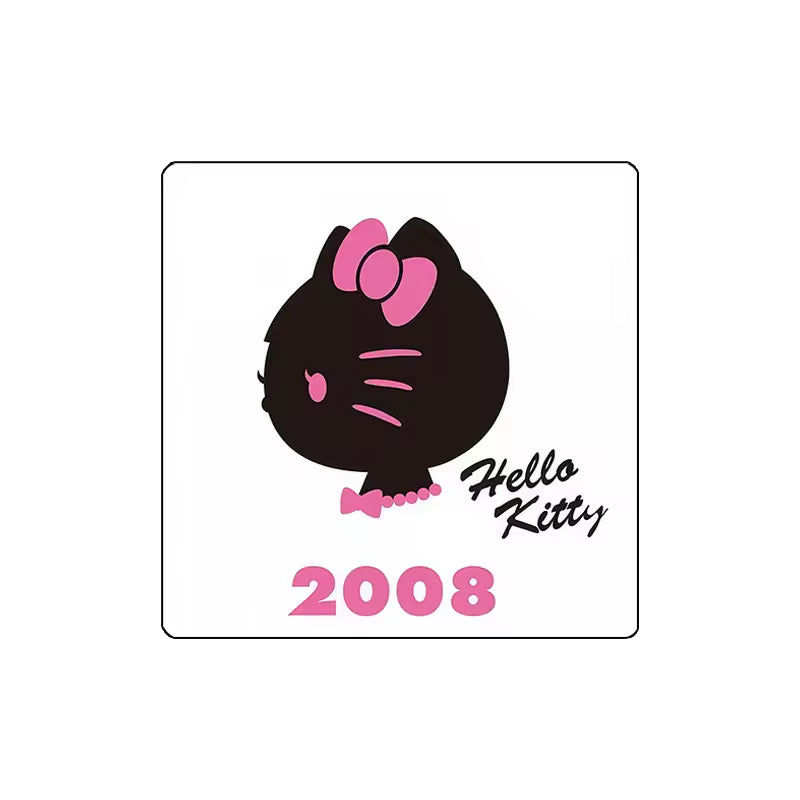 Custom Charm Cute Cartoon Kitty Cat Anniversary  Crystal Glass Soft Magnetic Refrigerator Magnet