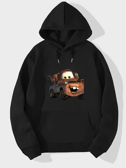 Custom hooded sweatshirt with single-sided printing