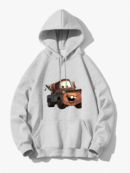 Custom hooded sweatshirt with single-sided printing