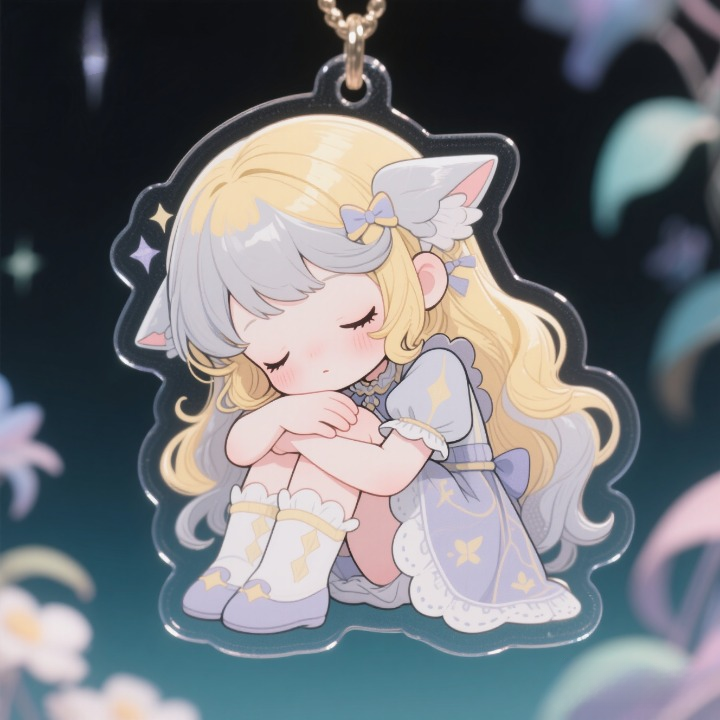 Customised Acrylic Cute Cartoon Keyring