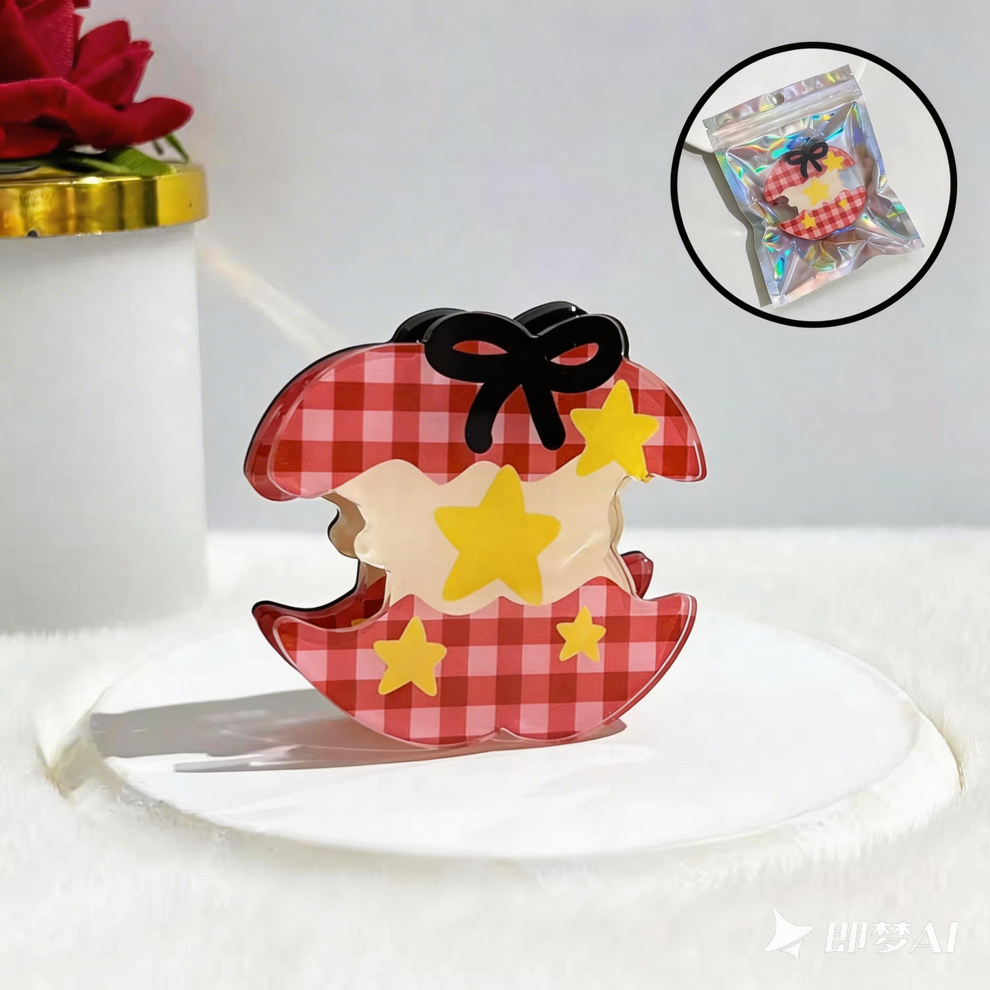 Custom Fridge Magnet Cute Cartoon Apple Clip Home Decoration Custom Children's Day
