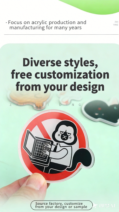 Custom Acrylic Fridge Magnet Cute Cartoon Anime 3D Souvenir Gift Personalized Magnetic Fridge Decor