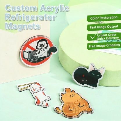 Custom Acrylic Fridge Magnet Cute Cartoon Anime 3D Souvenir Gift Personalized Magnetic Fridge Decor