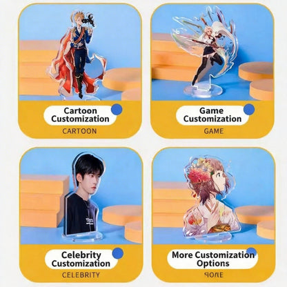 Custom Acrylic Standee  Personalized Anime Character Idol Photo Desk Decor, Double-Sided Display (Bulk Available)