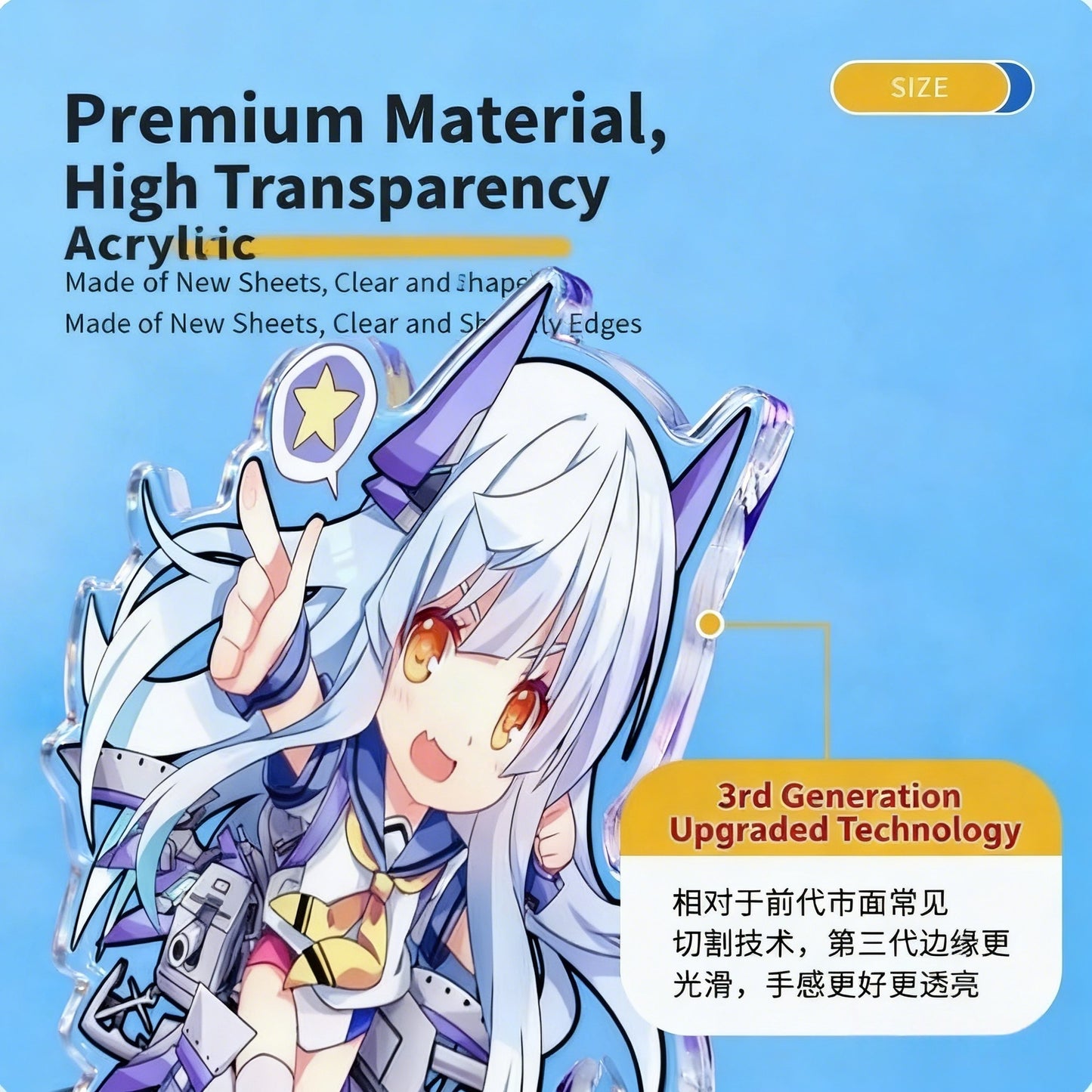 Custom Acrylic Standee  Personalized Anime Character Idol Photo Desk Decor, Double-Sided Display (Bulk Available)