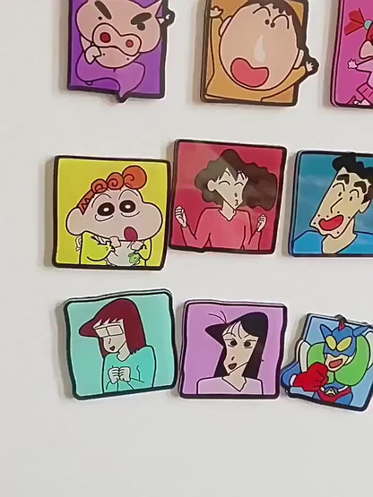 Custom Crayon Shin-chan Acrylic Fridge Magnets | Cute Cartoon Boy Design | Upload Your Own Artwork